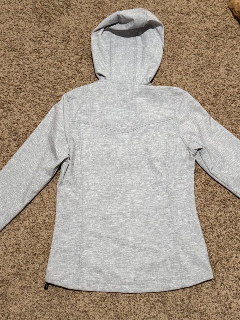New Balance Gray Hooded Softshell Activewear Jacket - Small - Picture 6 of 9